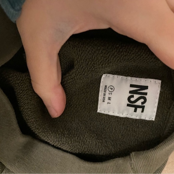 NSF / Indira Rib Waist Crew in olive green grey XS - Picture 5 of 9